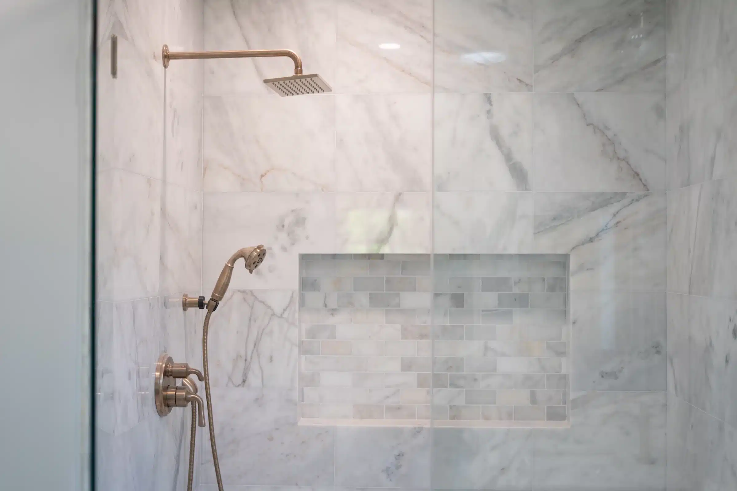 Marble Shower Design - Ground Up Builders
