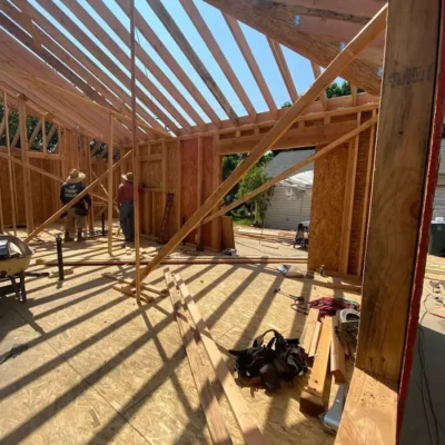 Roof Framing Progress- Ground Up Builders