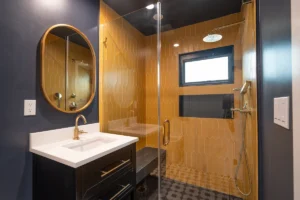 Stylish Bathroom Remodel by Ground Up Builders