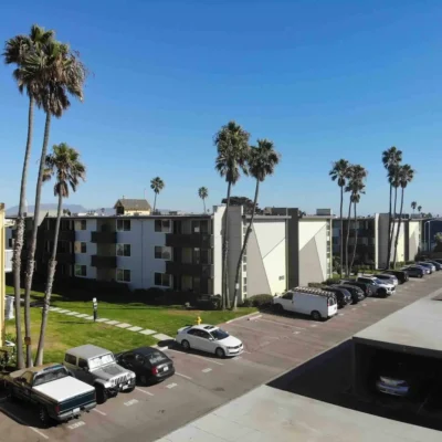 Aerial View of Multifamily Building Renovation- Ground Up Builders