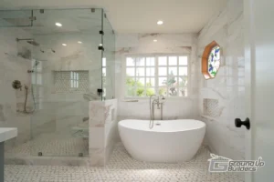 Luxury Bathroom Remodel with Soaking Tub- Ground Up Builders