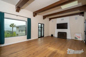 Modern Living Room Design with Scenic Views- Ground Up Builders