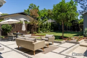 Backyard Patio and Seating Area- Ground Up Builders