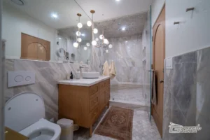 Elegant Marble Bathroom Design- Ground Up Builders