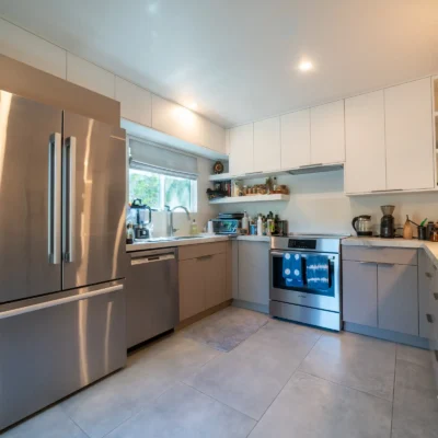 Modern Kitchen Renovation Stainless Steel | Ground Up Builders