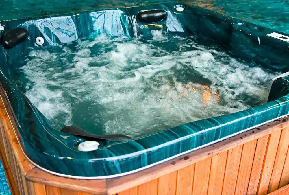 Relaxing spa hot tub installed by Ground Up Builders