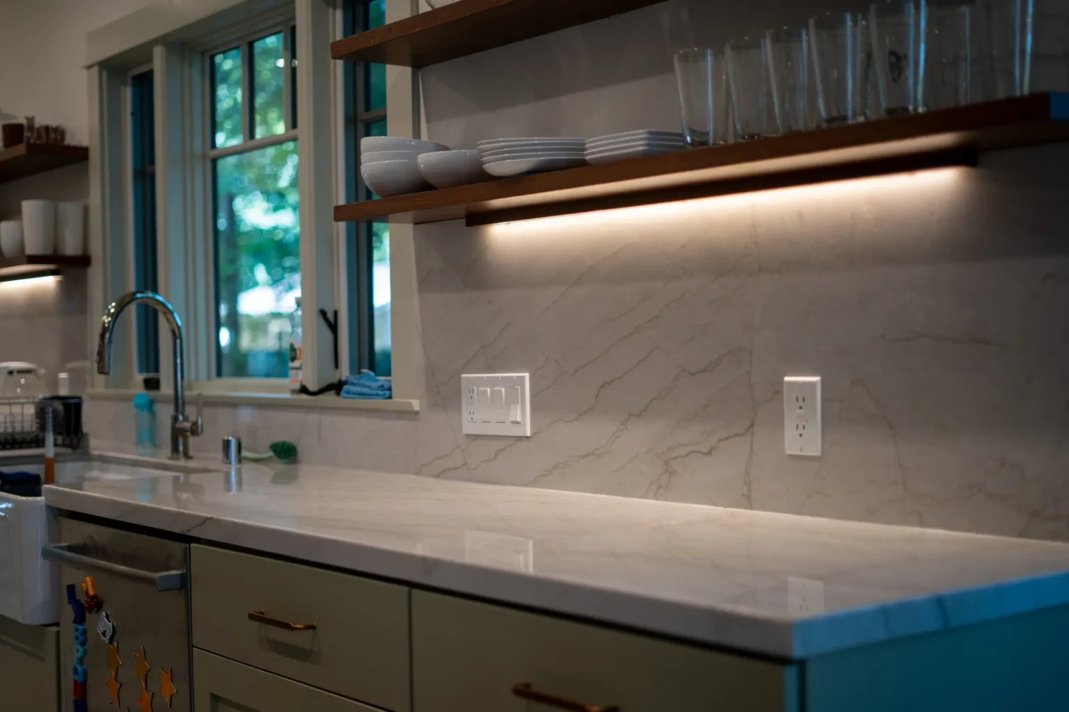 Custom Open Kitchen Cabinets in Los Angeles | Ground Up Builders