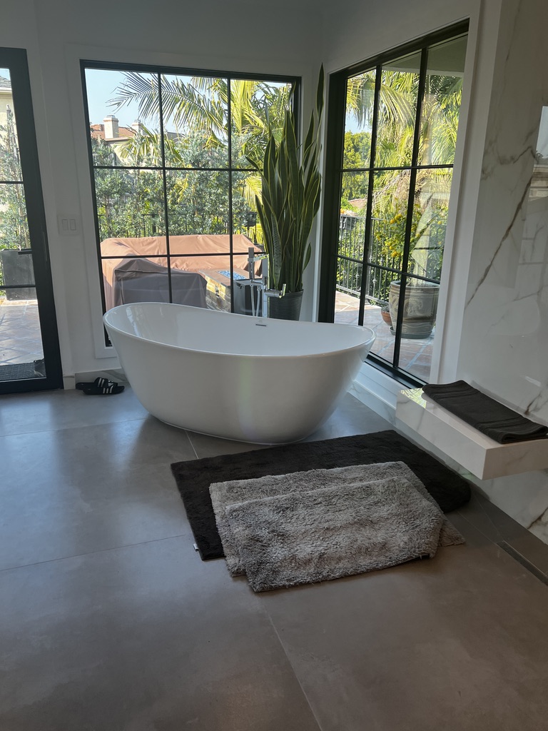 Bathroom after in a bathroom remodel project in View Park-Windsor Hills, Los Angeles
