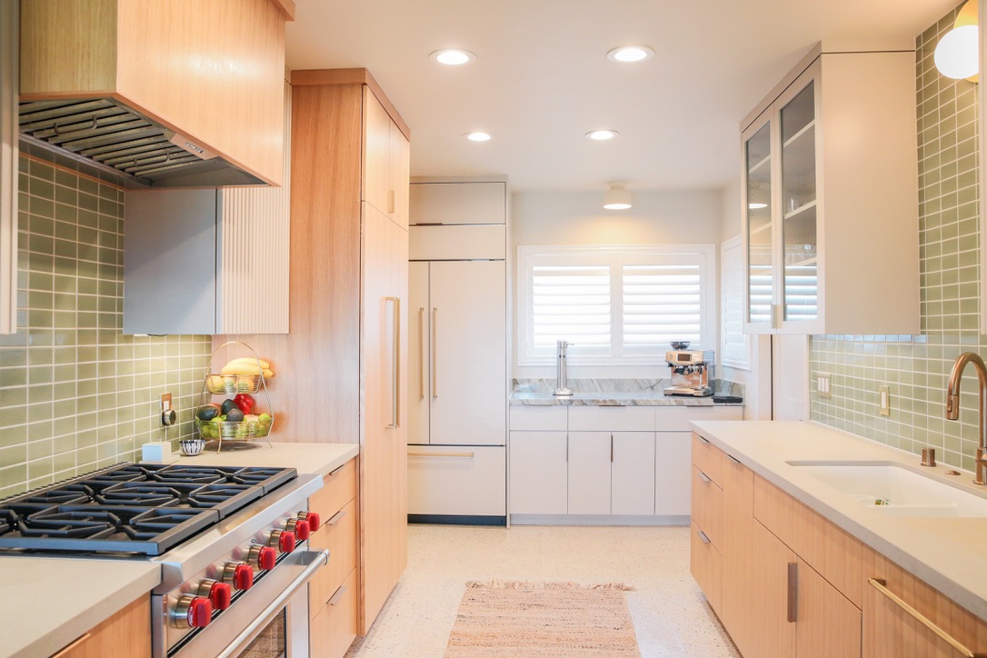 Kitchen after in a kitchen remodel project in Franklin Hills, Los Angeles