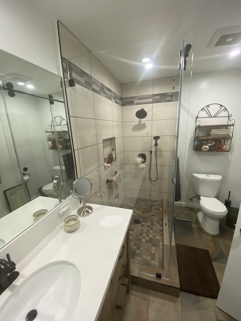 Bathroom after in a bathroom remodel project in East Pasadena, Pasadena