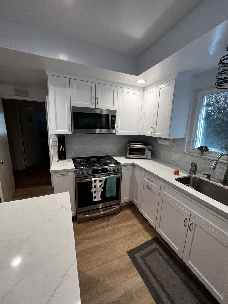 Kitchen after in a kitchen remodel project in Sierra Madre