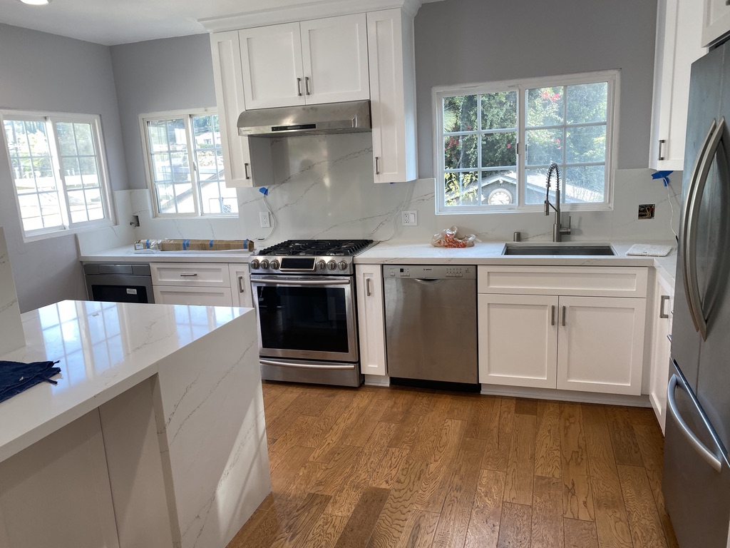 Kitchen after in a kitchen remodel project in Silver Lake, Los Angeles