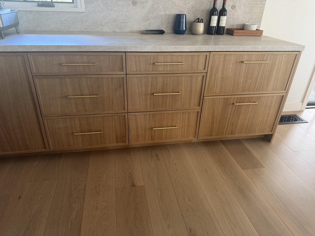 Kitchen cabinets in a new home build project in Los Feliz, Los Angeles