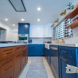 Blue & Wood Kitchen Remodel