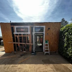 Interior Framing of Garage Conversion by Ground Up Builders