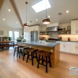 Kitchen Island with Bar Stools- Ground Up Builders